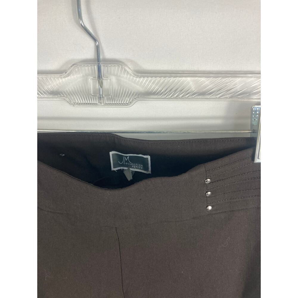 JM Collection Pull On Skinny Leg Pant Brown Size PS - Picture 2 of 3